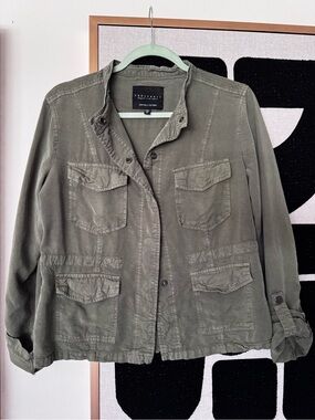 Sanctuary cargo shirt jacket, army top military blouse medium cargo